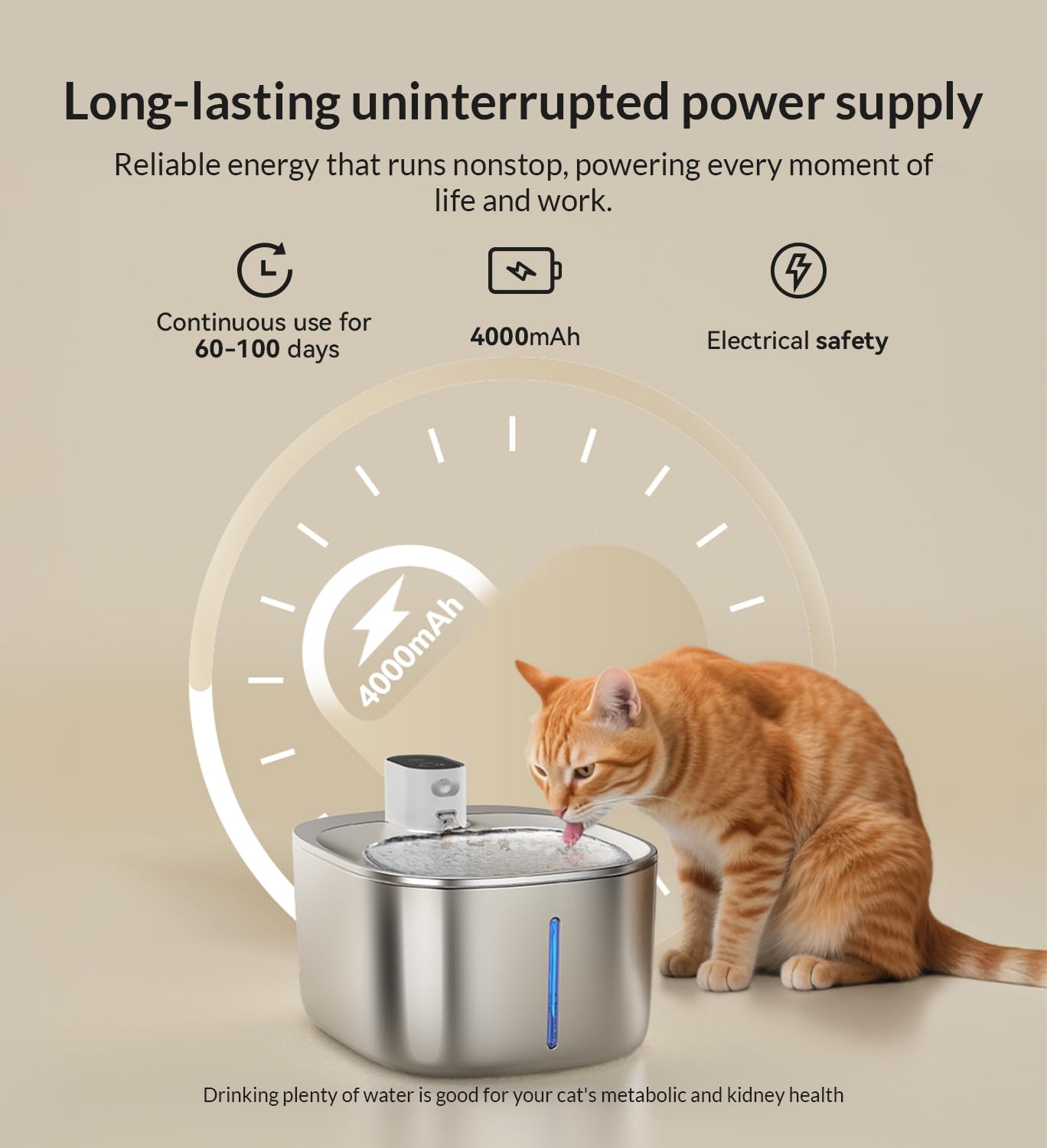 APETDOLA sensor-activated 12s flow entices cats to drink with gentle motion.