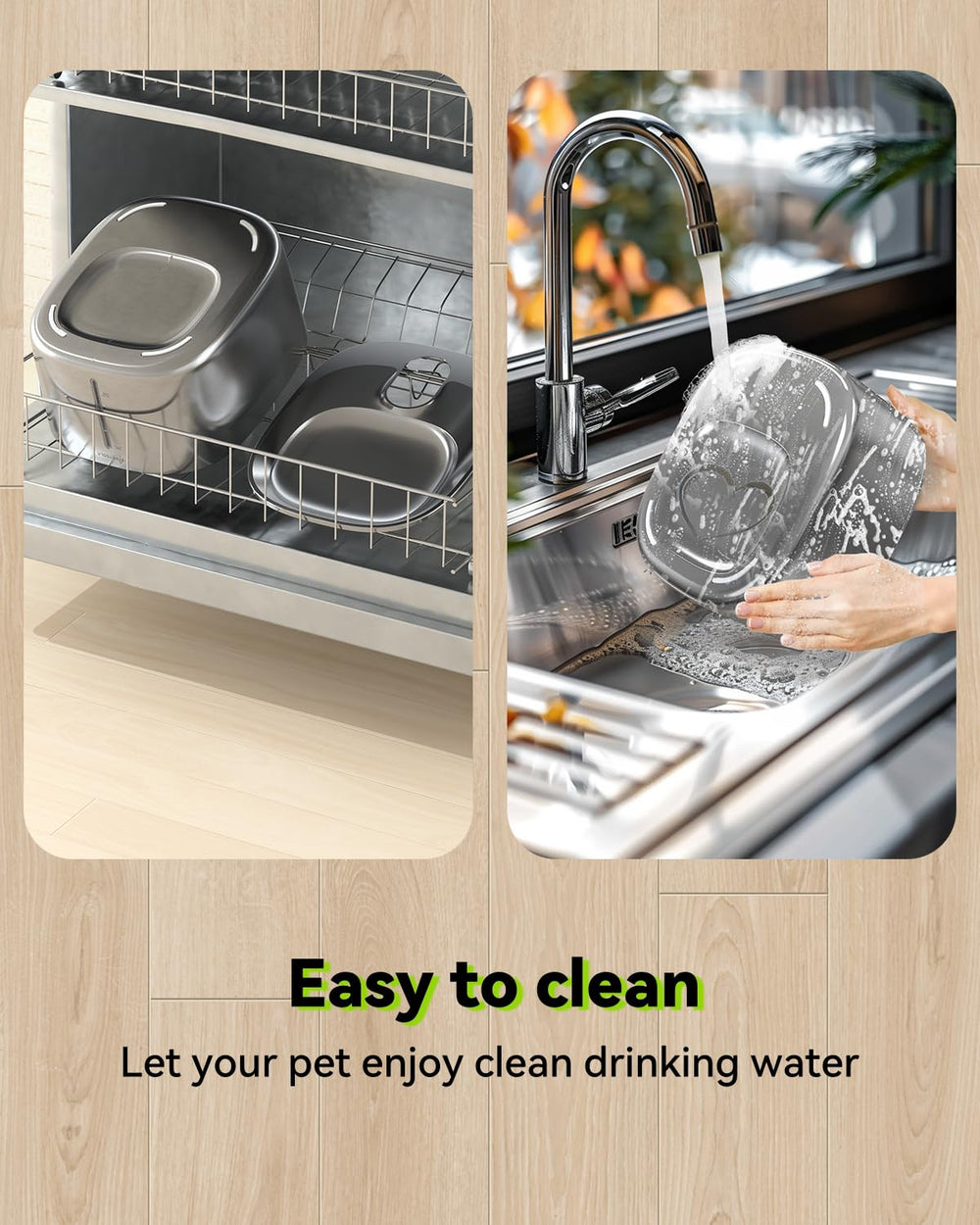 APETDOLA multi-layer filtration helps keep water clean and fresh for pets.