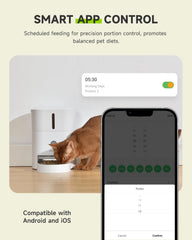 APETDOLA app control screen highlighting remote feeding capability