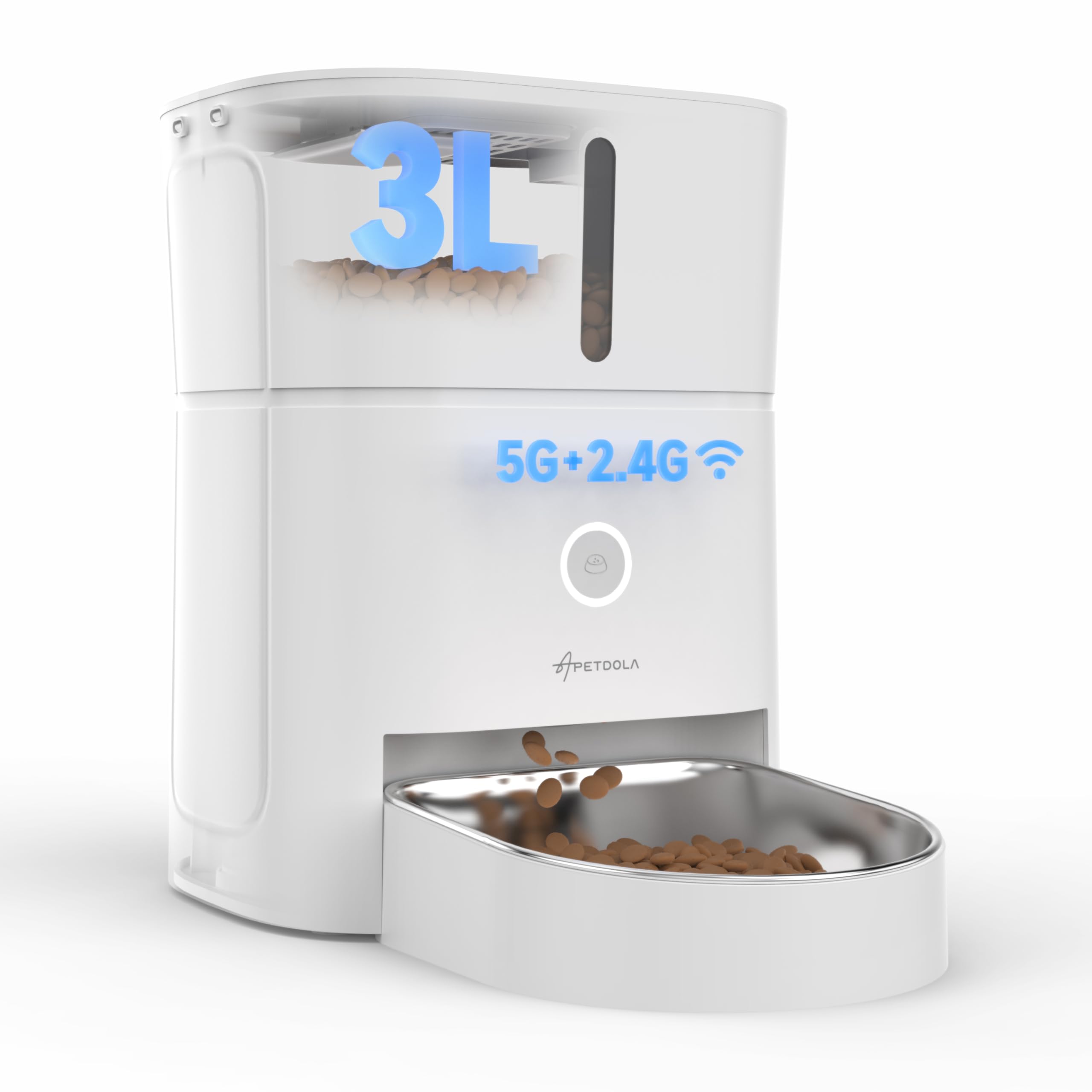 APETDOLA FDG10 front view shows clear food window for quick checks.