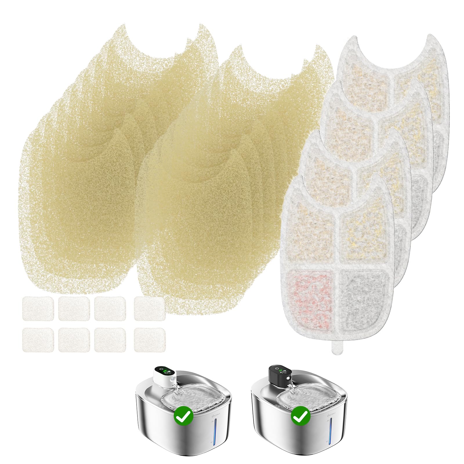 APETDOLA FS10PRO filter 4-pack close-up showing six-layer filtration for fresher water