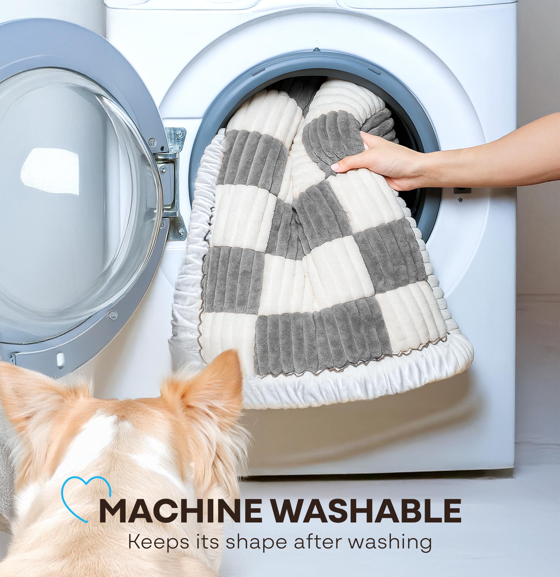 APetsPlanet dog bed machine washable makes quick cleanup after trips