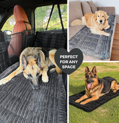 APetsPlanet dog bed illustrating generous room to sprawl on backseat