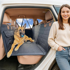 APetsPlanet dog car seat cover back seat hard bottom provides sturdy support for comfy rides.