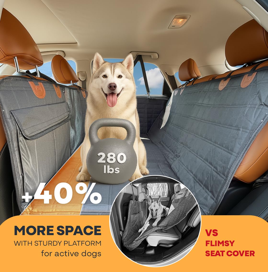 APetsPlanet waterproof protector guards upholstery against spills and drool.