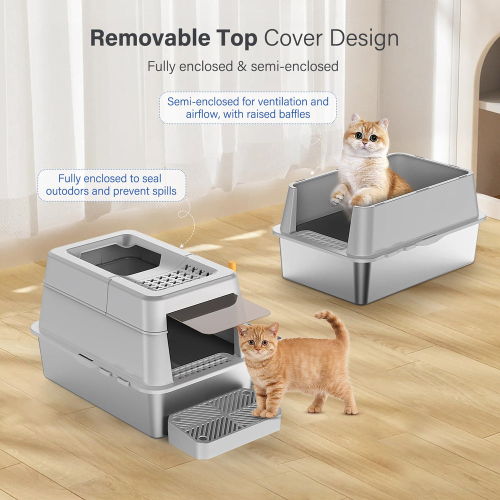Aphyxen privacy-enclosure emphasizes controlled litter area and reduced mess.
