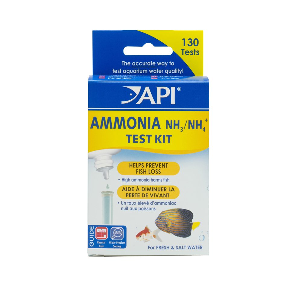 API Ammonia 130-Test Kit box with essential test setup for safer fishkeeping