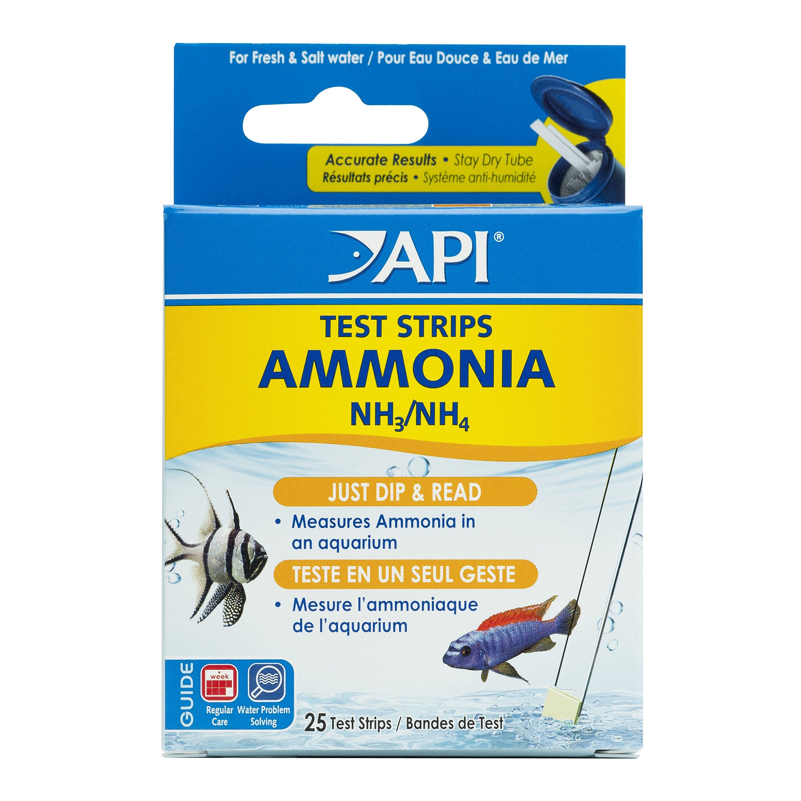 API Ammonia Test Strips box for quick aquarium testing