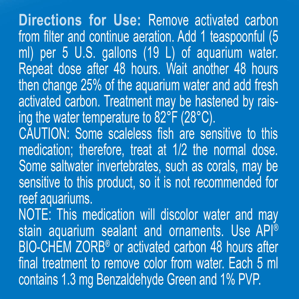 API Liquid Super ICK Cure dosing in a freshwater tank for parasite management