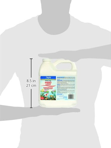API POND AMMO-LOCK healthy-fish pond scene conveys safer water for pond residents.