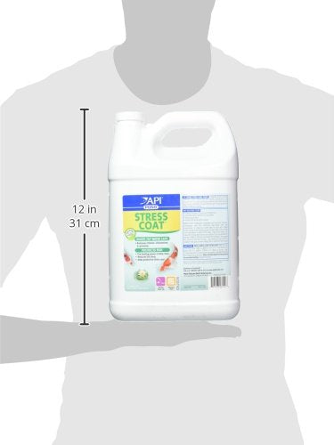 API POND STRESS COAT packaging details highlight convenience of the 1-gallon bottle