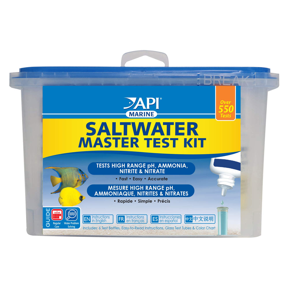 API Saltwater Master Test Kit front view for reef hobbyists.