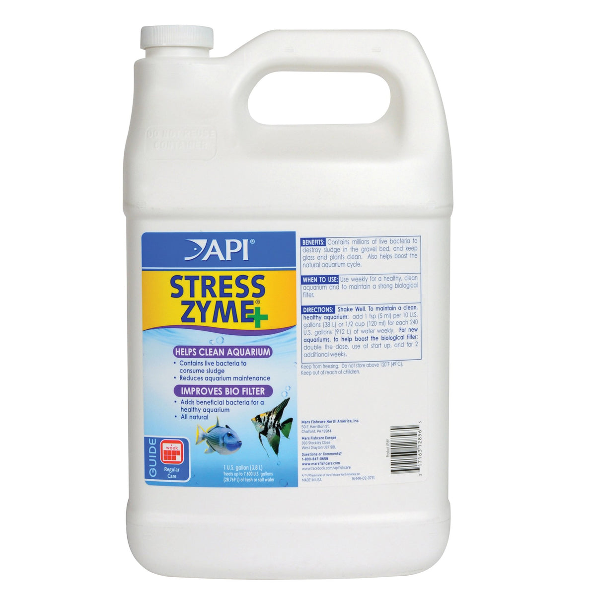API Stress Zyme bottle front for weekly maintenance boost.