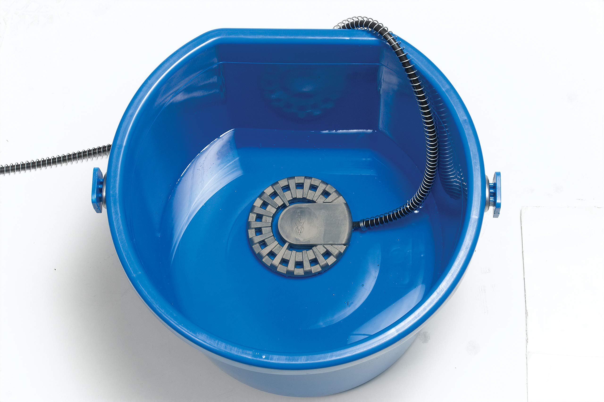 API Utility Bucket De-Icer thermostat control visible for energy-efficient winter water heating
