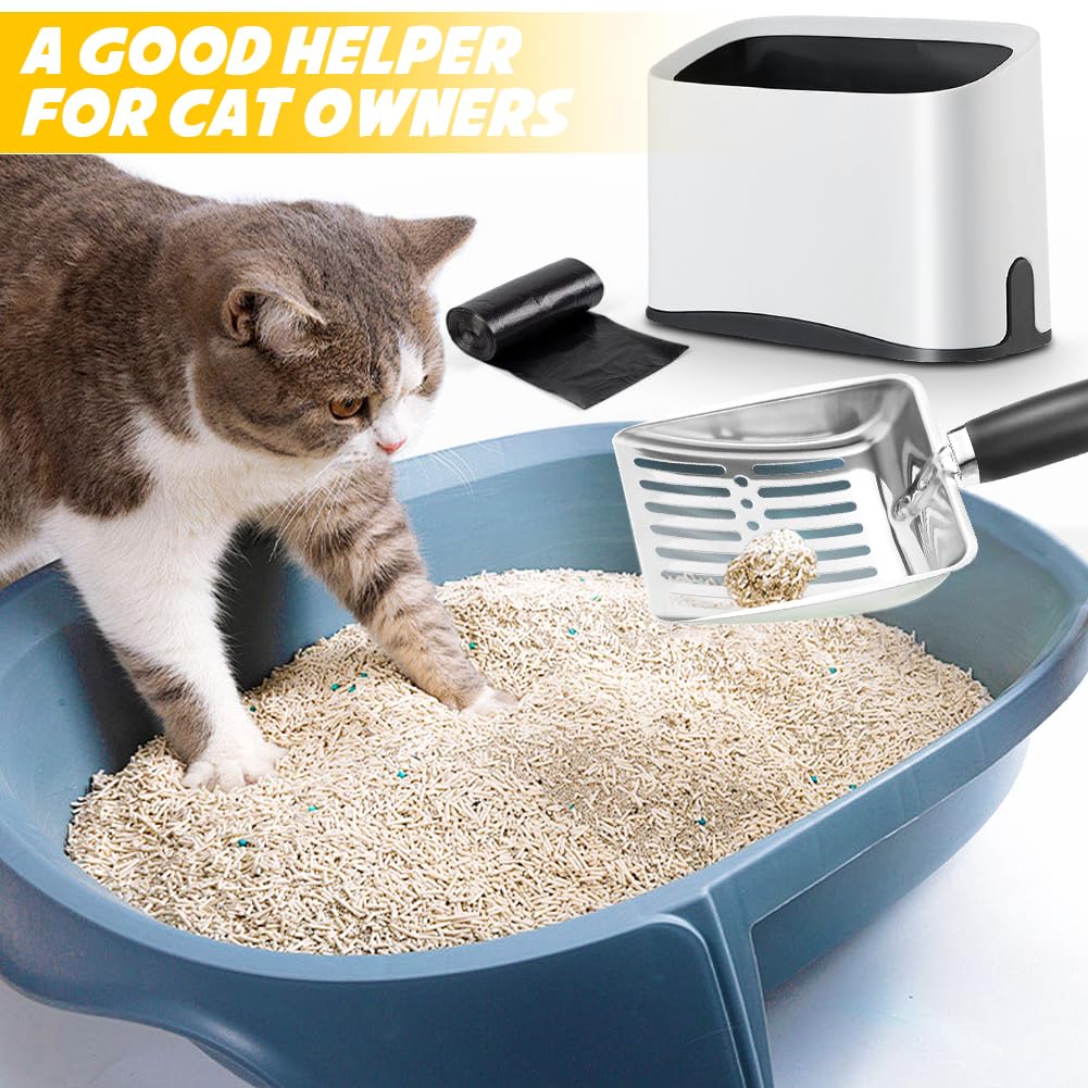 Apidgrowth ergonomic handle cat scoop comfortable grip reduces wrist strain during scooping.
