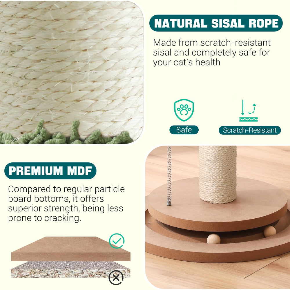 Aplatho cat scratching post assembly step highlights quick setup