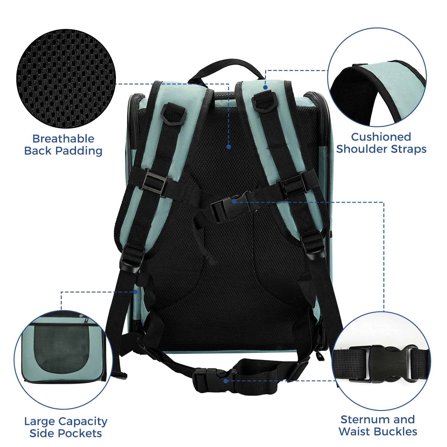 Apollo Walker blue travel hiking use carrier ideal for outdoors and everyday adventures