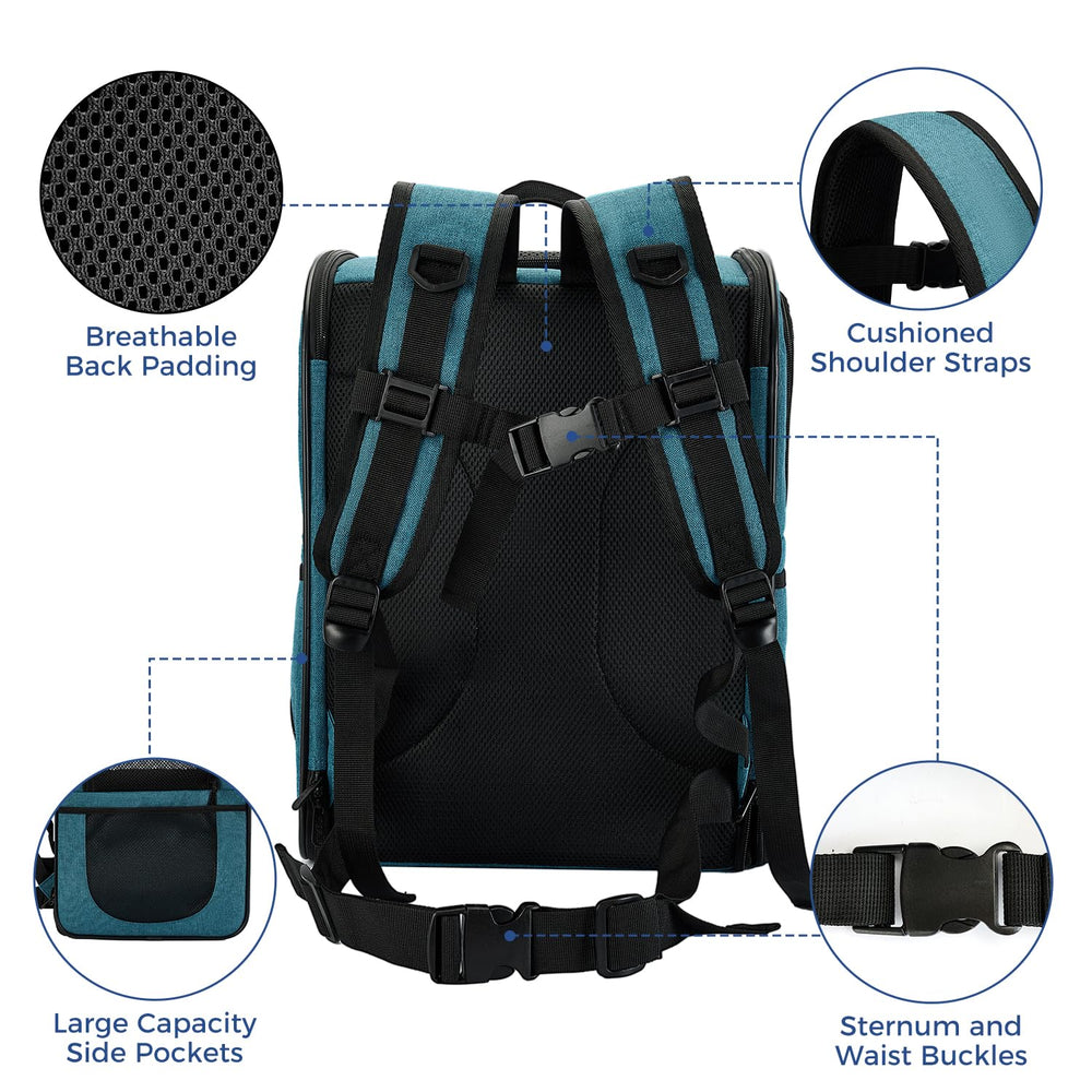 Apollo Walker teal removable pad simplifies cleanup after outdoor trips