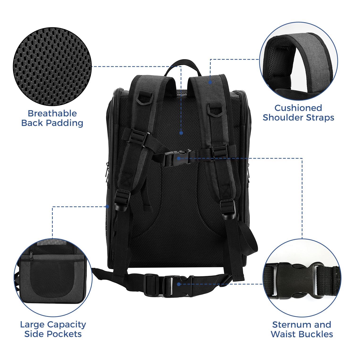 Apollo Walker four-sided mesh ventilation promoting airflow during outings