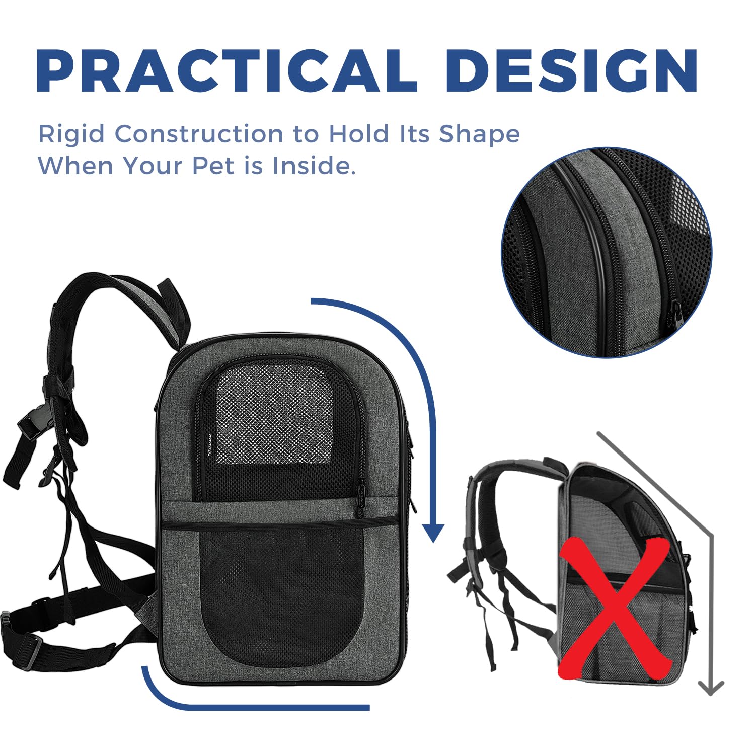 Apollo Walker breathable back panel and memory foam straps reduce shoulder strain