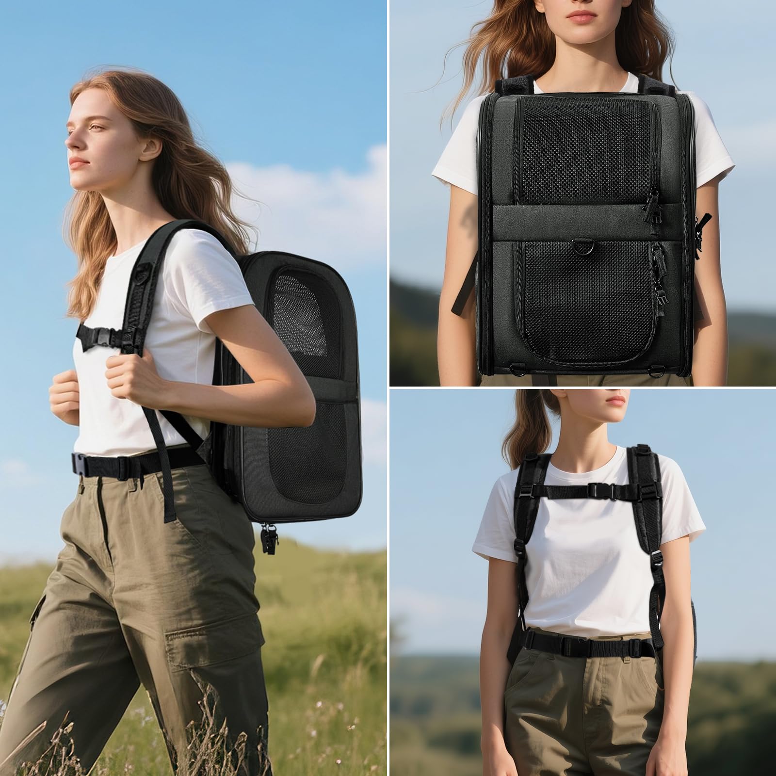 Apollo Walker pet carrier backpack thick padding and cushioned straps for comfort.