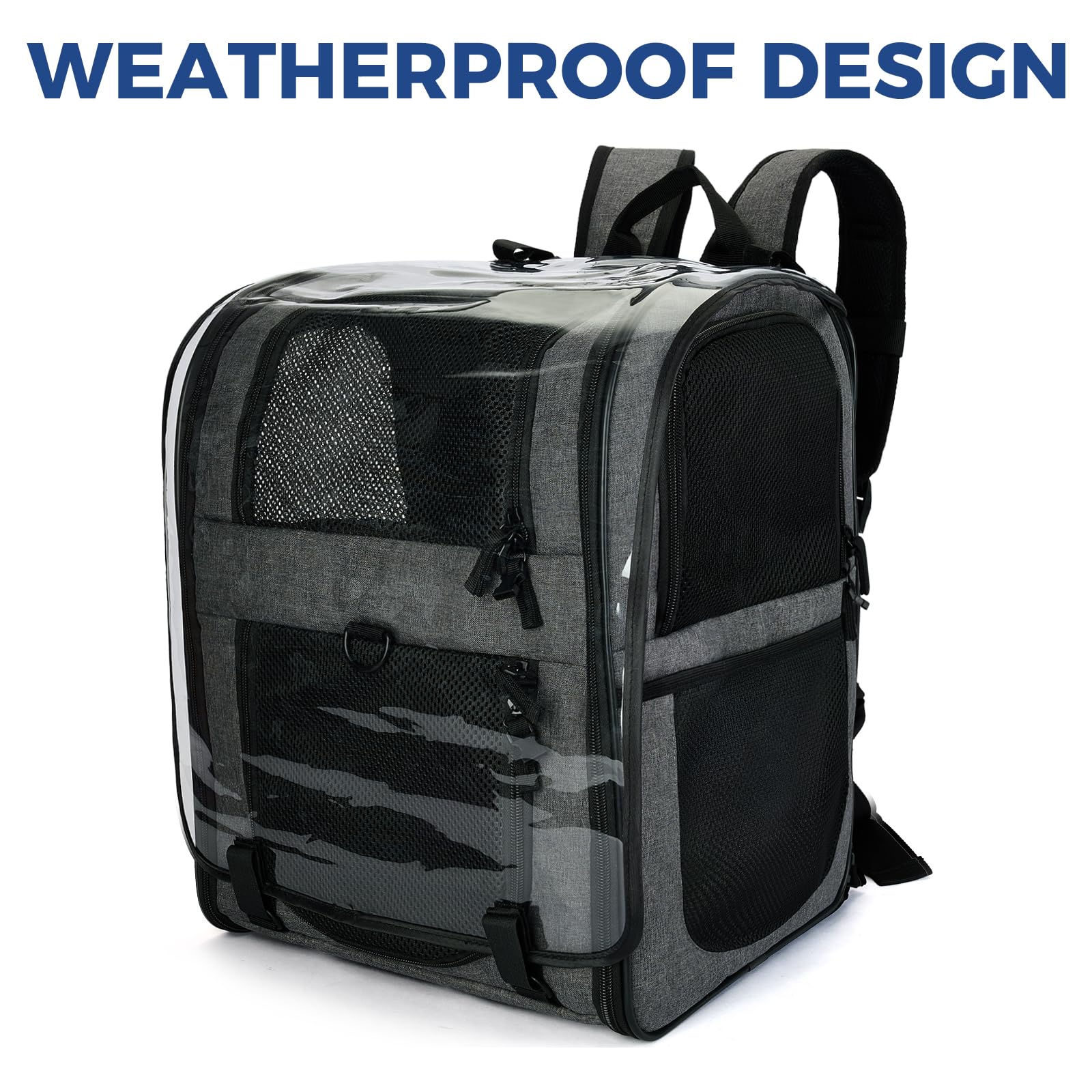Apollo Walker pet carrier backpack escape-proof design keeps pets secure during travel.
