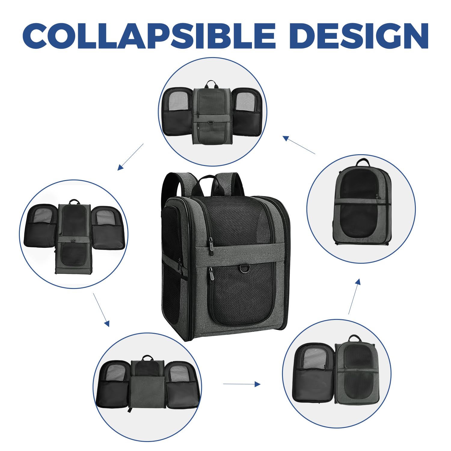 Apollo Walker four-sided mesh panels provide cool airflow for pets