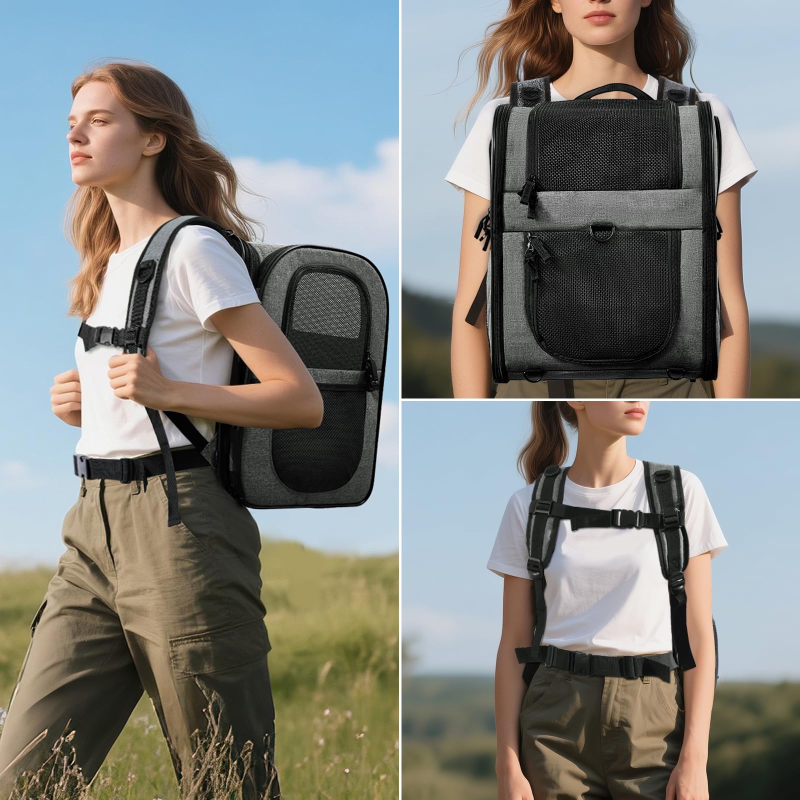 Apollo Walker pet carrier backpack soft fleece bedding offers cozy resting spots.
