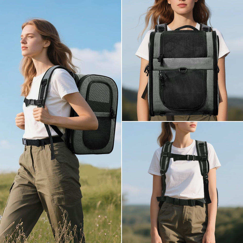 Apollo Walker pet carrier backpack soft fleece bedding offers cozy resting spots.