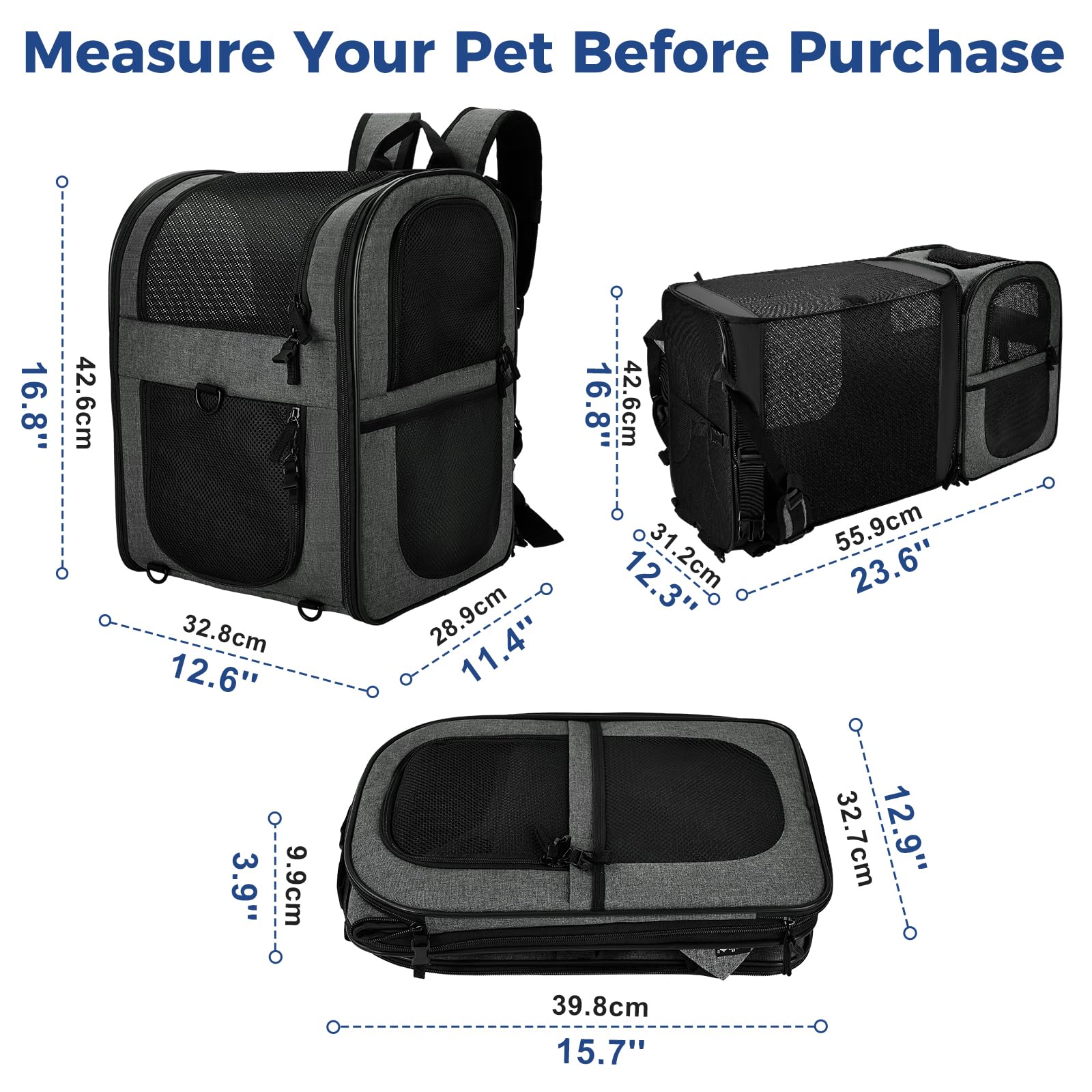 Apollo Walker pet carrier backpack ventilated design enhances airflow for comfortable use.