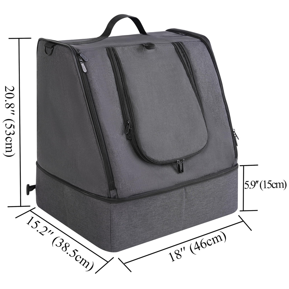 Apollo Walker travel litter box in closed mode with zipper to prevent splashes during trips.