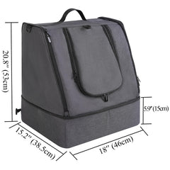 Apollo Walker travel litter box in closed mode with zipper to prevent splashes during trips.