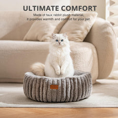 APPKER cat bed with non-slip bottom stays stable on floors.