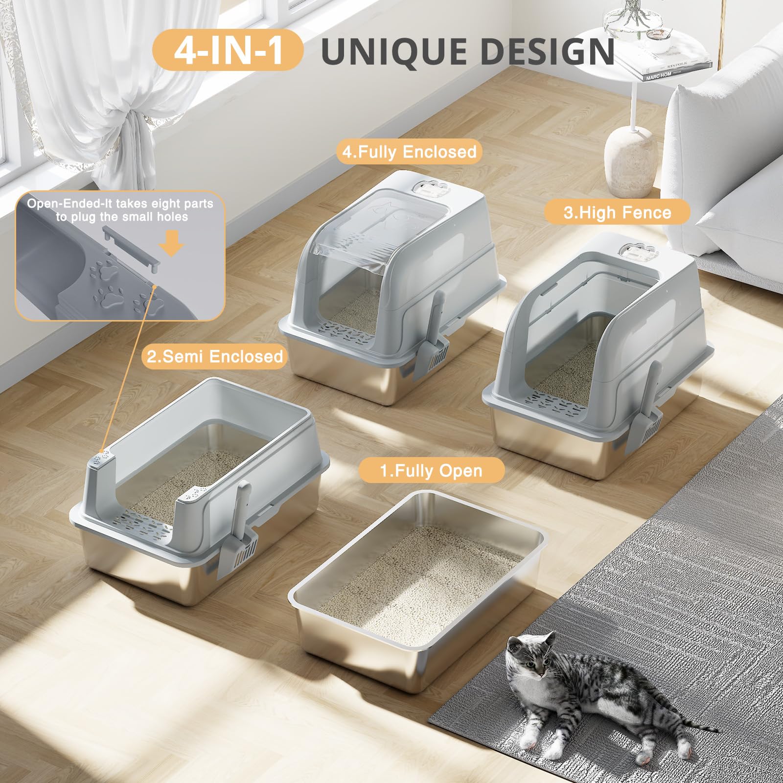 APPKER SUS304 stainless steel resists odors and cleans easily.