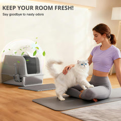 APPKER XL litter box provides roomy space and less frequent scooping.