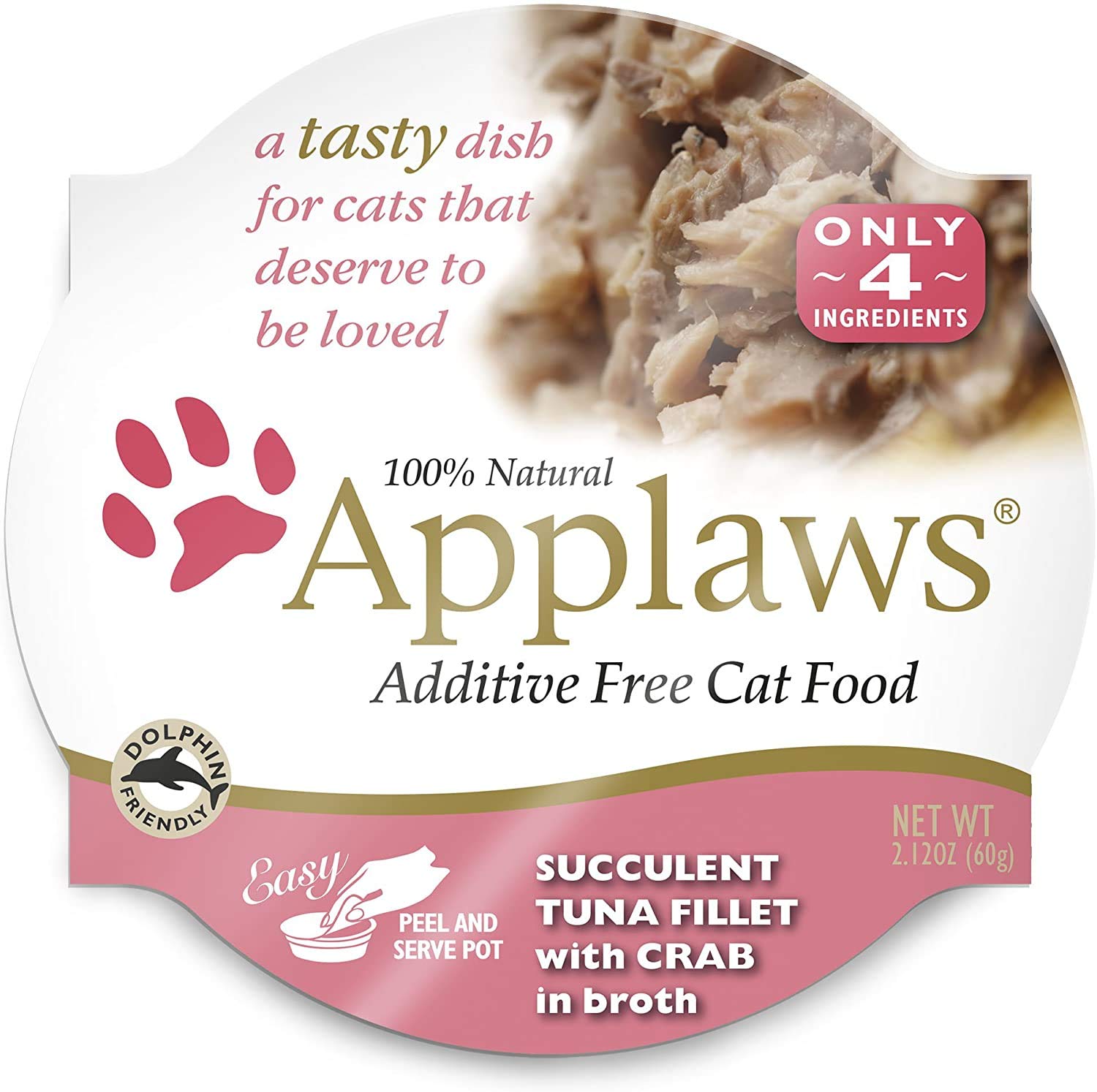 Applaws cat food in broth served at a mealtime setup for feeding ease.