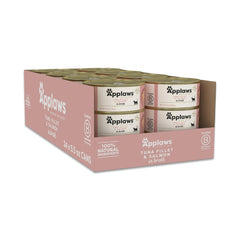 Applaws tuna fillet in broth cans provide high-protein meal for active cats.