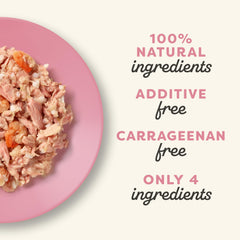 Applaws limited-ingredients shot highlights natural fish and simple formula.