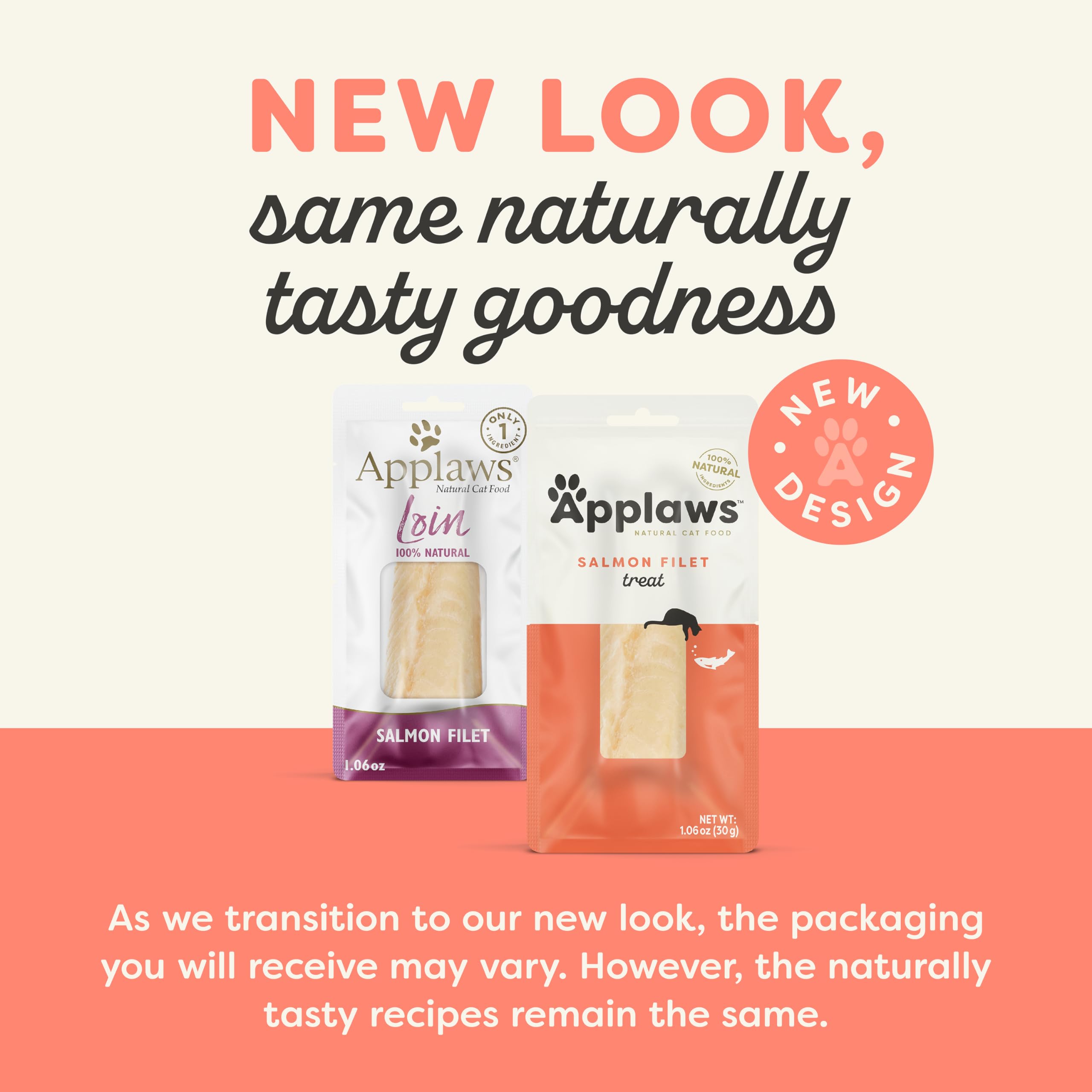 Applaws salmon loin serving piece for quick, tasty rewards during play