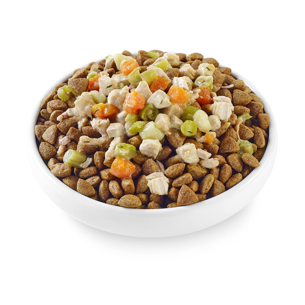 Applaws Taste Toppers chicken stew ingredients image highlights carrots, beans, and potato