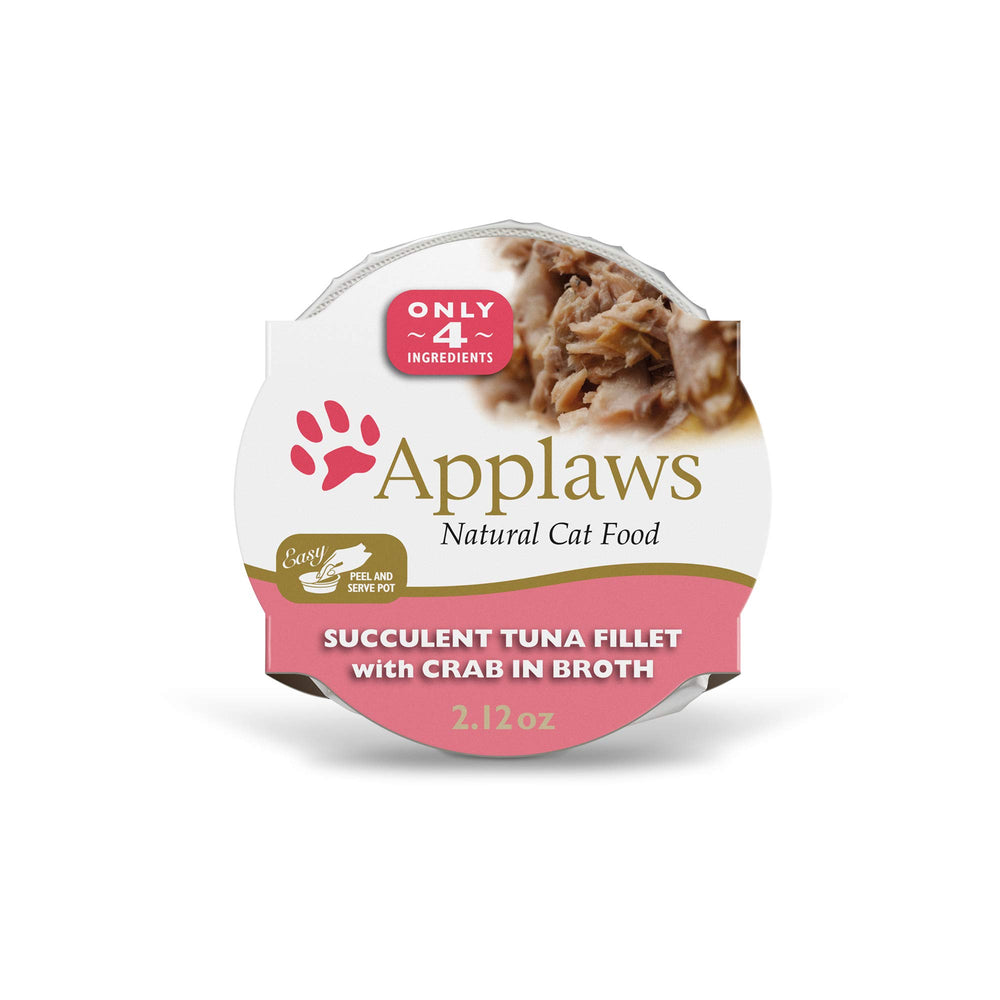 Applaws tuna-with-crab-broth-pots scene highlights a protein-rich meal option.