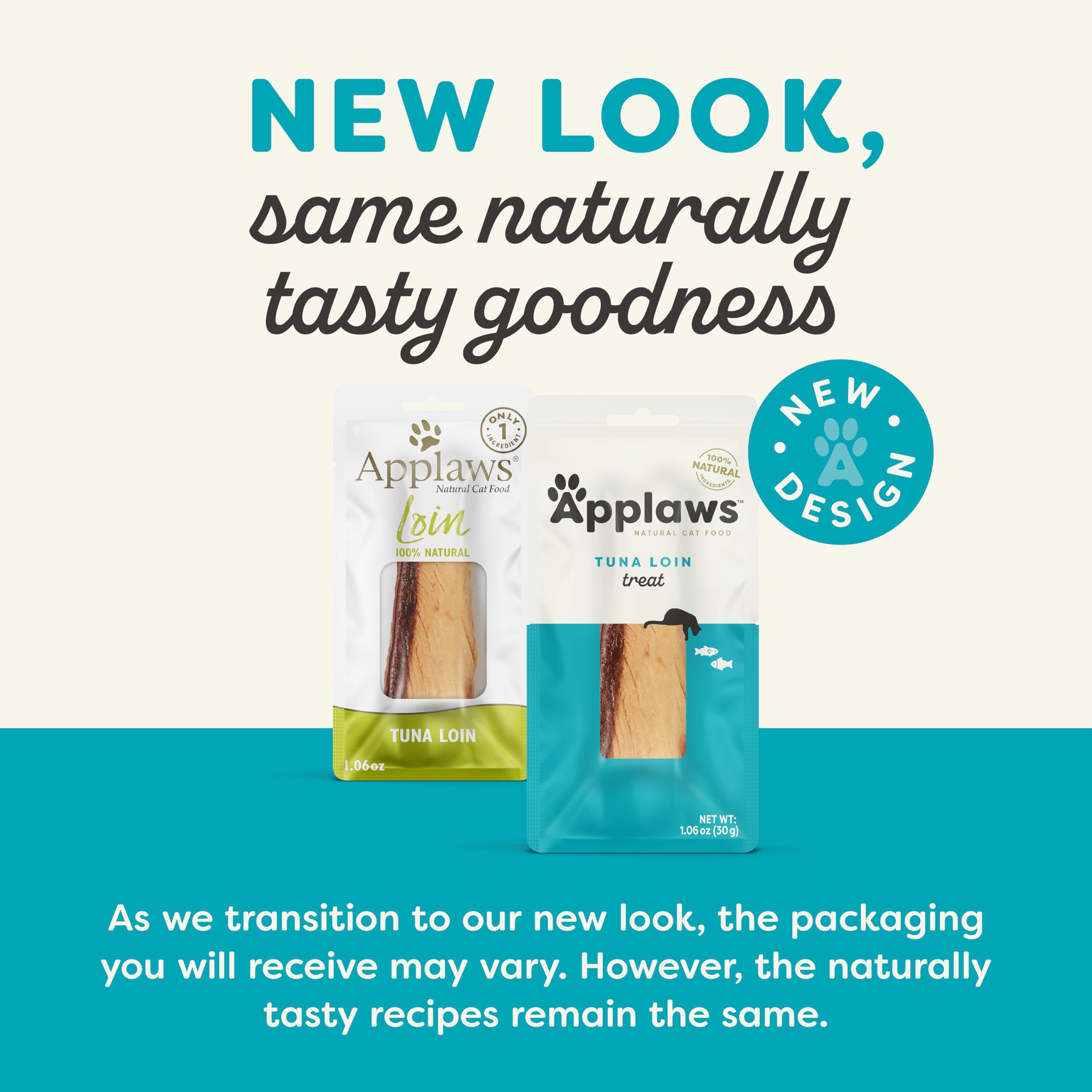 Applaws whole tuna loin closeup highlighting protein-rich, single-ingredient snack.