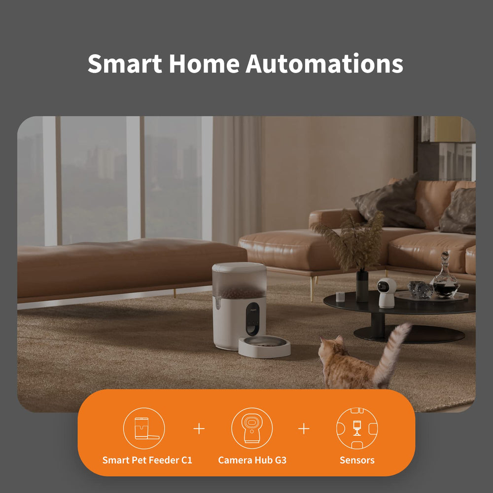 Aqara Smart Pet Feeder C1 automation example with camera integration.