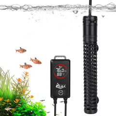 AQQA 800W heater with digital thermostat for precise tank temperatures.
