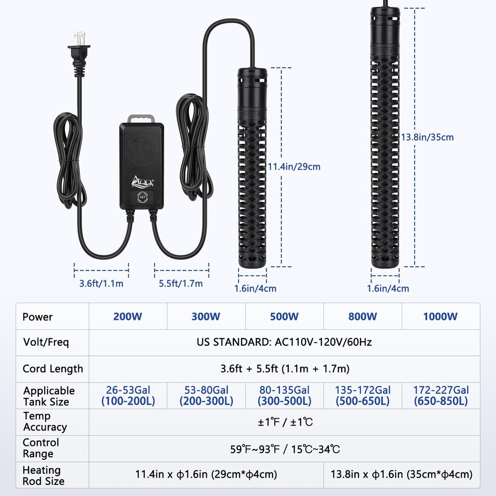 AQQA 800W heater memory function preserves temperature after restart.
