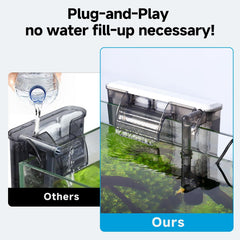 AQQA adjustable flow control knob enables precise tank circulation.