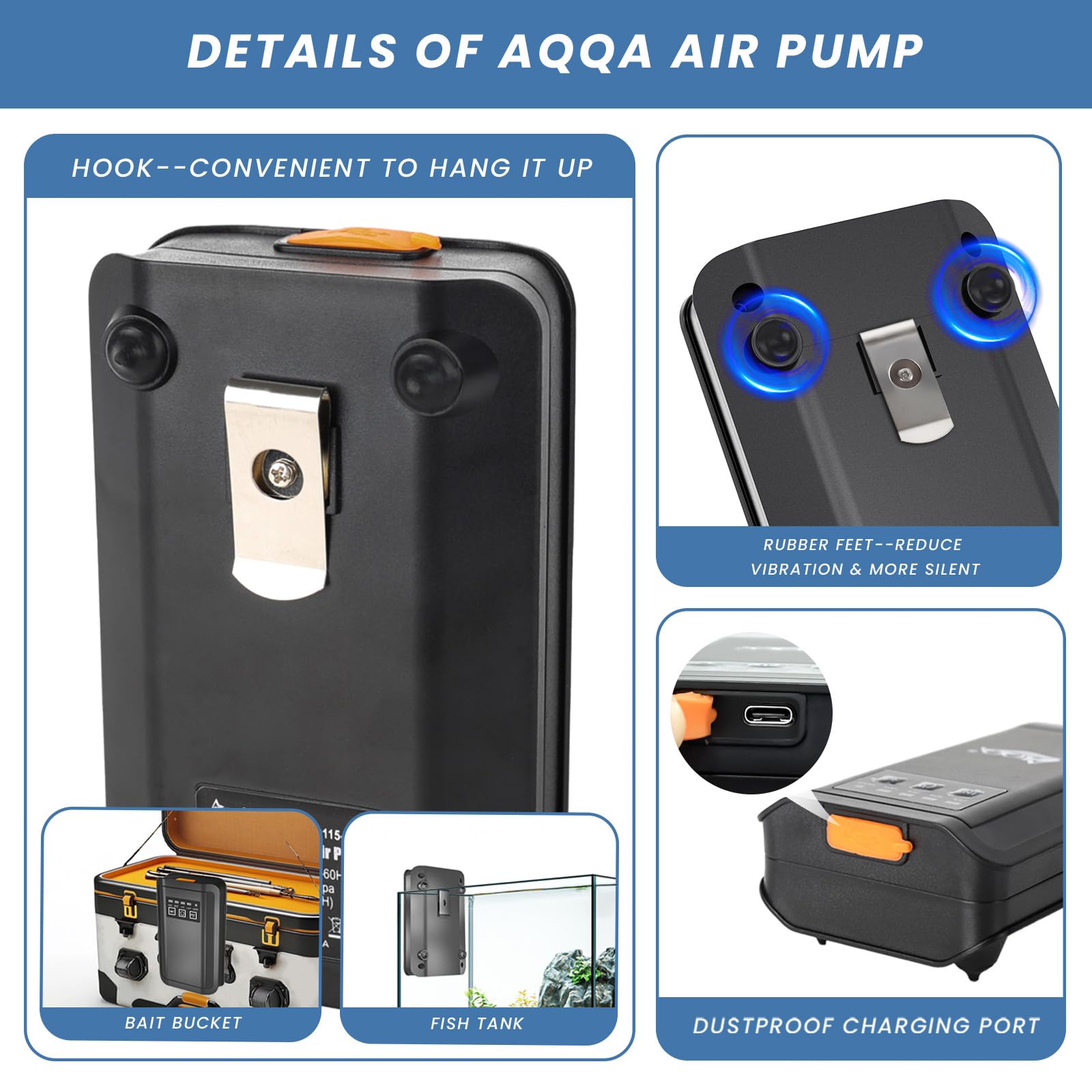 AQQA air tube and check valve setup for safe, leak-free operation.