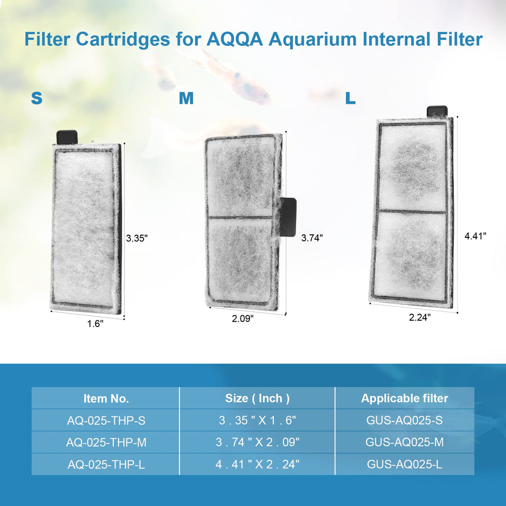 AQQA AQ025 compatibility chart shows fit across filter sizes.