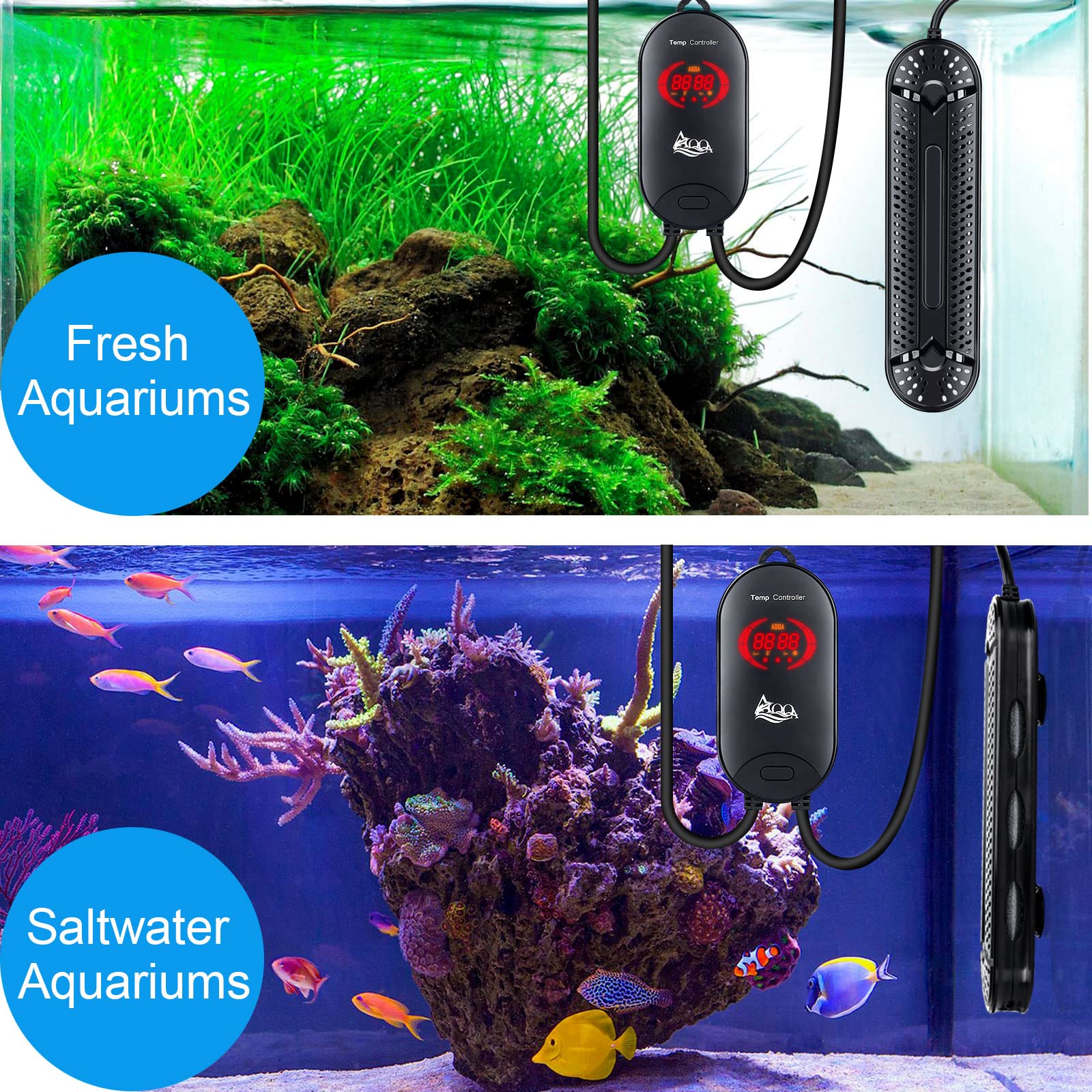 AQQA safety features protect fish from overheating and dry-running scenarios.