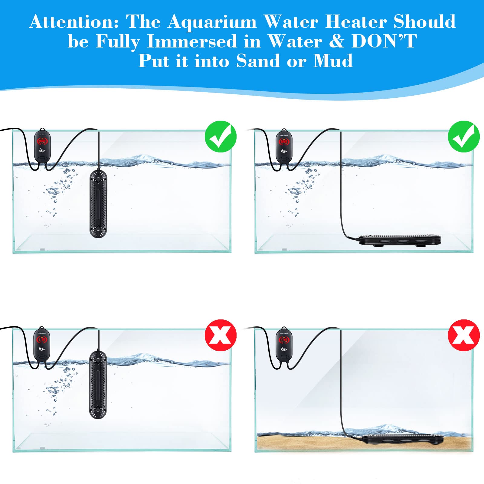 AQQA temp control display guides precise adjustments for stable tank temps.